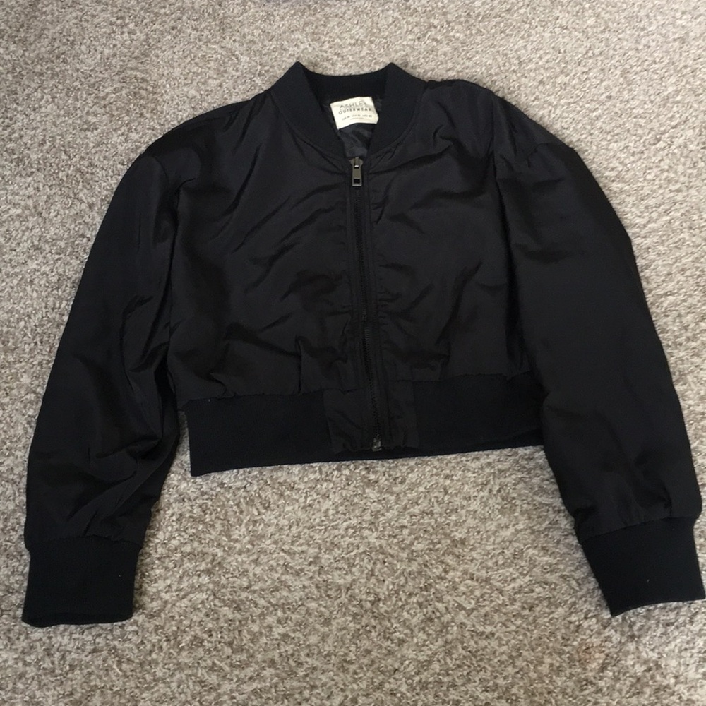 Black bomber jacket